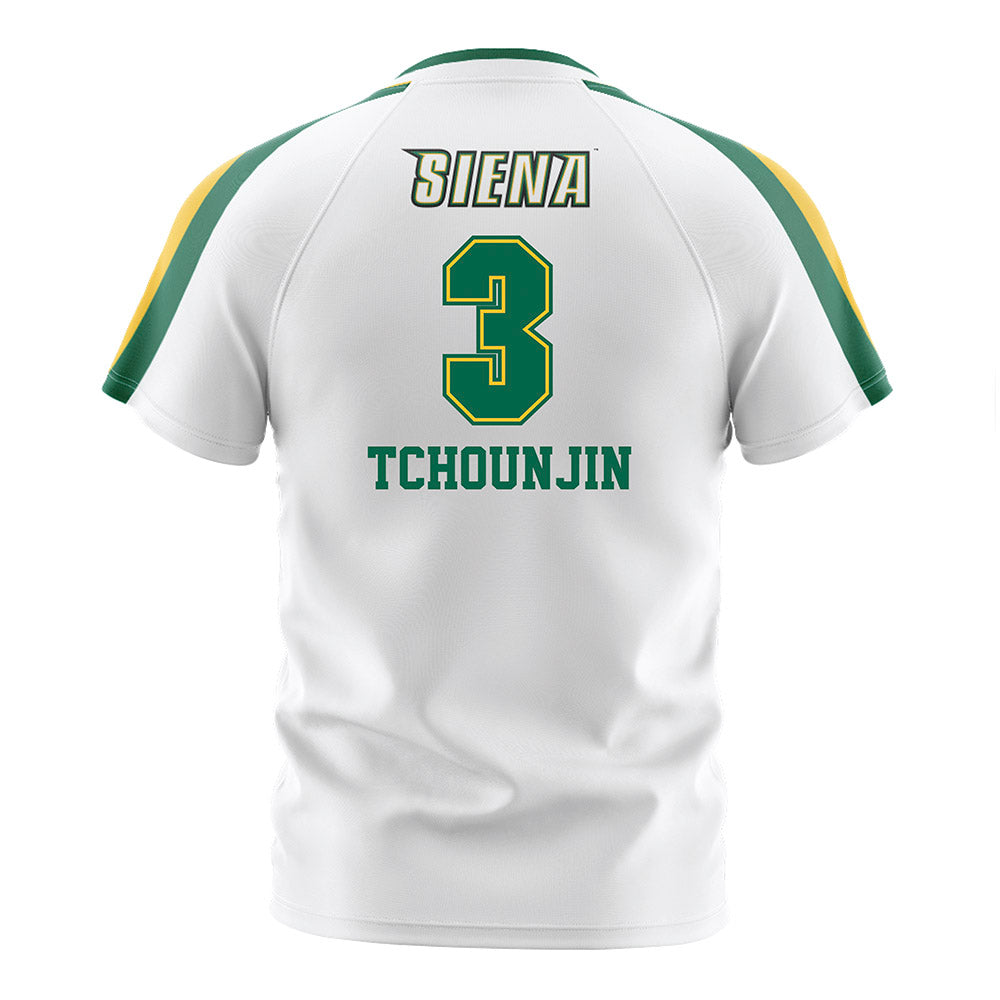 Siena - NCAA Men's Soccer : Karl Teddy Tchounjin - White Soccer Jersey-1