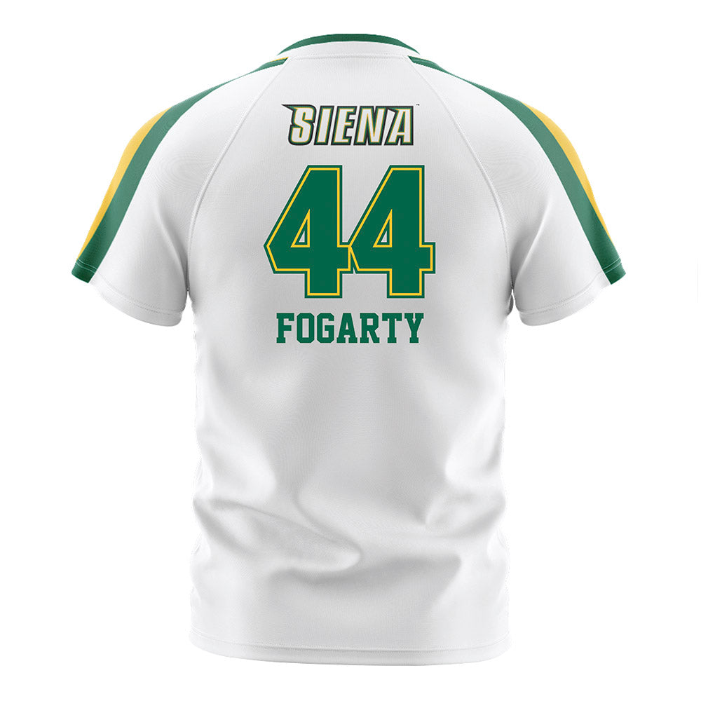 Siena - NCAA Men's Soccer : Ben Fogarty - White Soccer Jersey-1