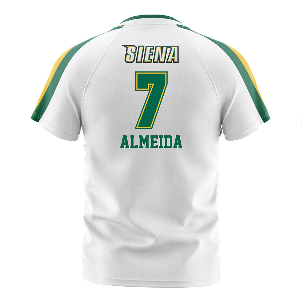 Siena - NCAA Men's Soccer : Lucas Almeida - White Soccer Jersey-1