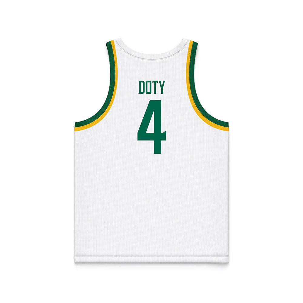 Siena - NCAA Men's Basketball : Gavin Doty - White Basketball Jersey-1