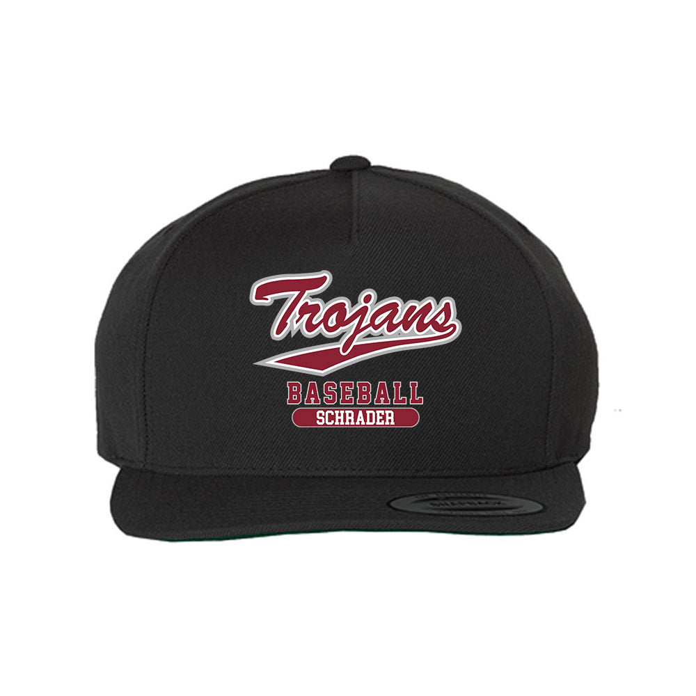 Troy - NCAA Baseball : Gavin Schrader - Snapback Hat-0