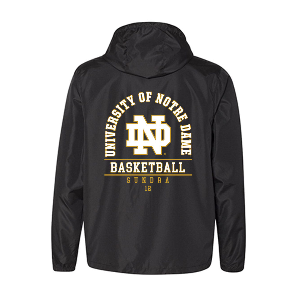 Notre Dame - NCAA Men's Basketball : Garrett Sundra - Windbreaker-1