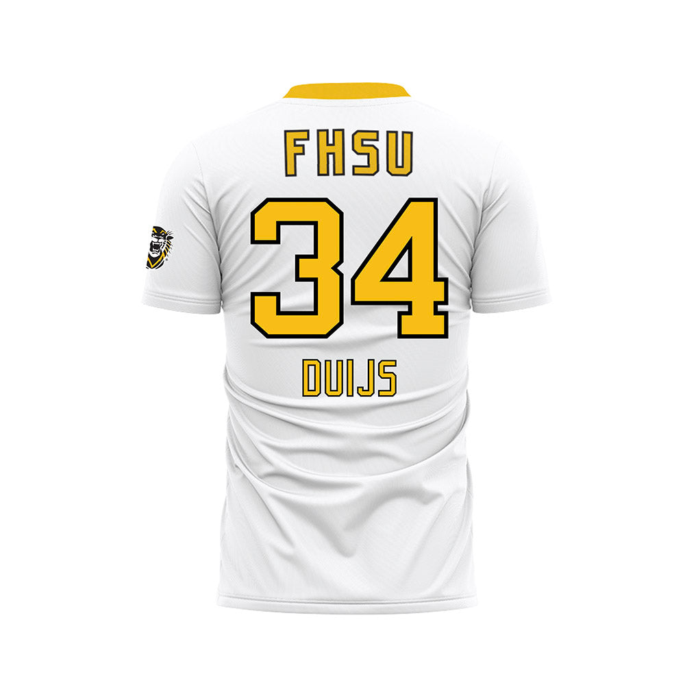 FHSU - NCAA Men's Soccer : Siem Duijs - White Soccer Jersey
