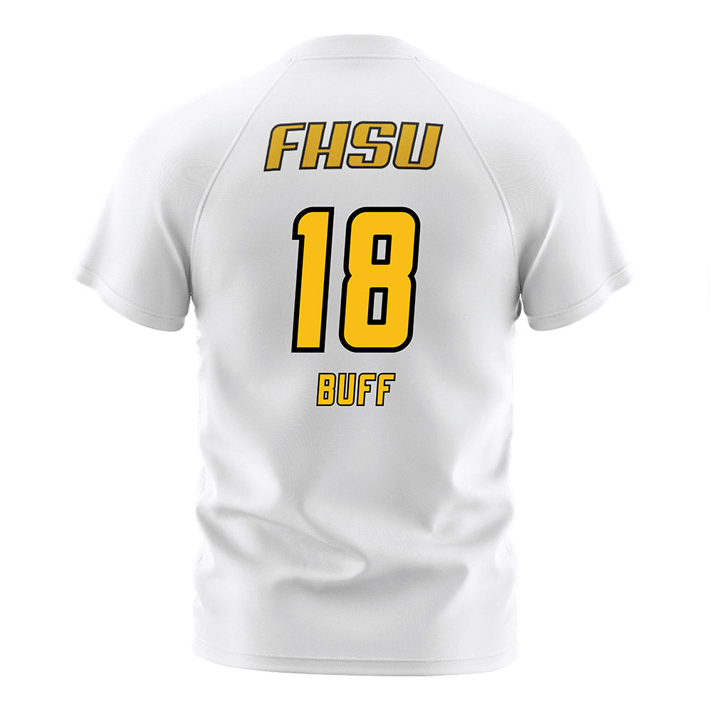 - NCAA Women's Soccer : Ella Buff - White Soccer Jersey-1