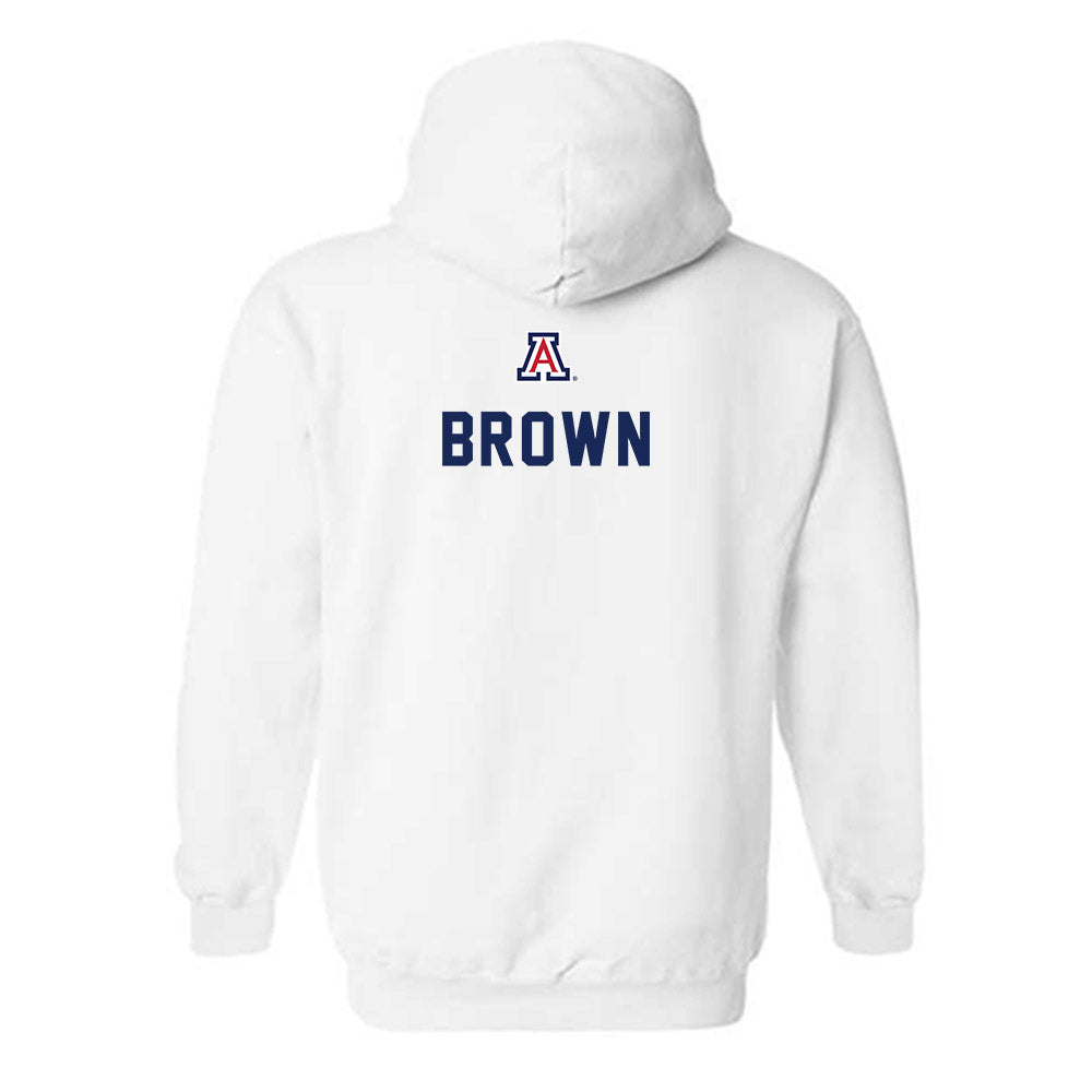 Arizona - NCAA Football : Jordan Brown - Sports Shersey Hooded Sweatshirt-1