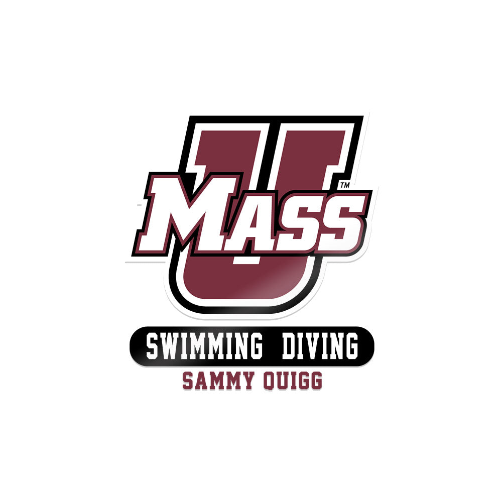 UMass - NCAA Men's Swimming & Diving : Sammy Quigg - Sticker-0