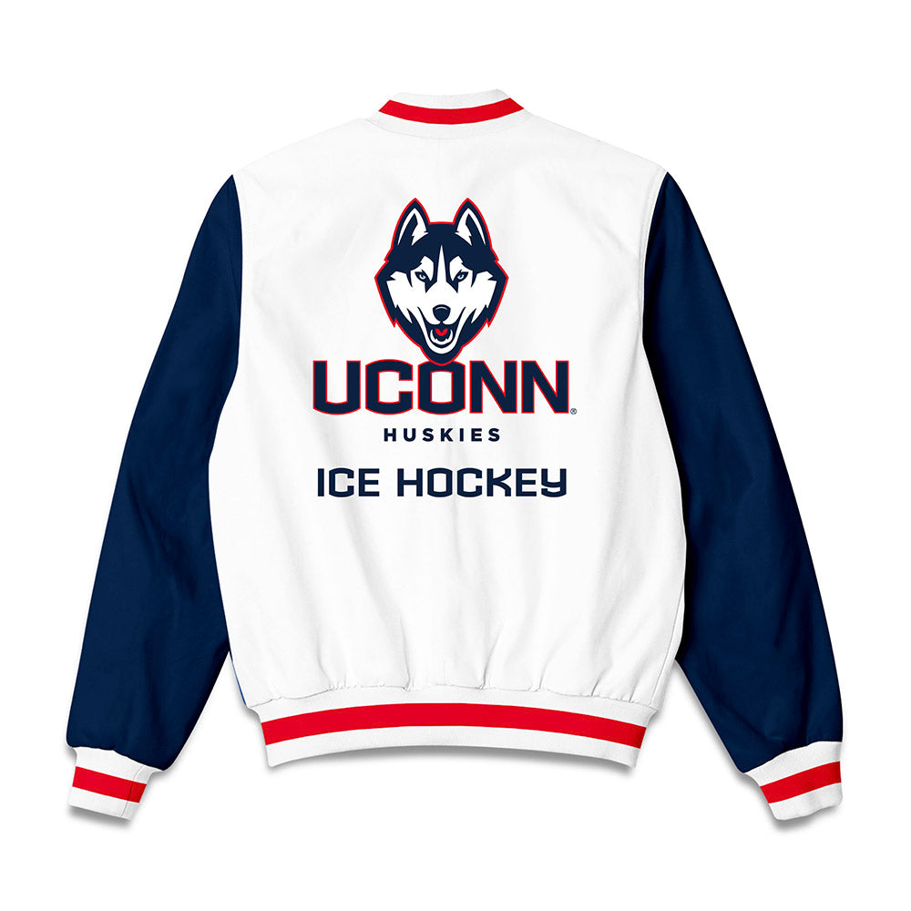 UConn - NCAA Men's Ice Hockey : Ethan Gardula - Bomber Jacket-1