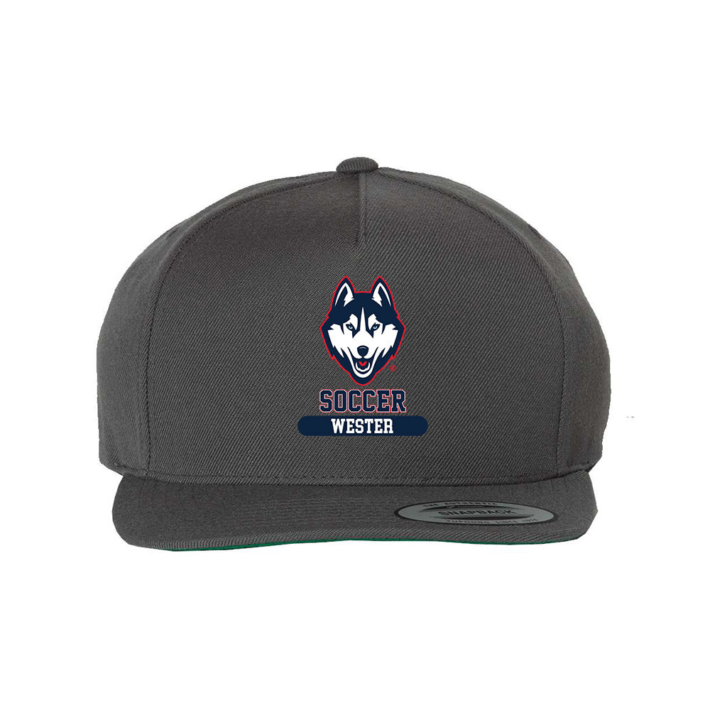 UConn - NCAA Men's Soccer : Edward Wester - Snapback Hat-0
