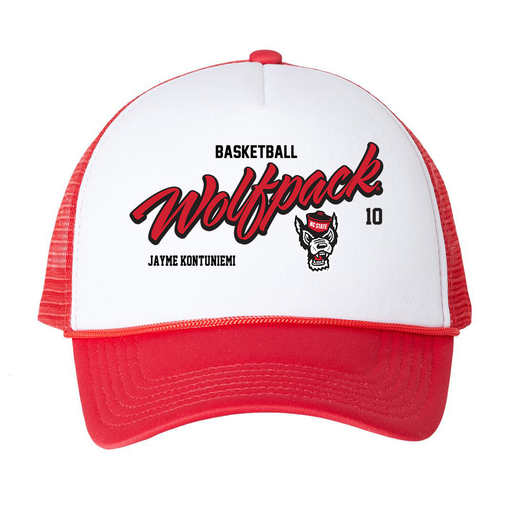 NC State - NCAA Men's Basketball : Jayme Kontuniemi - Trucker Hat-0