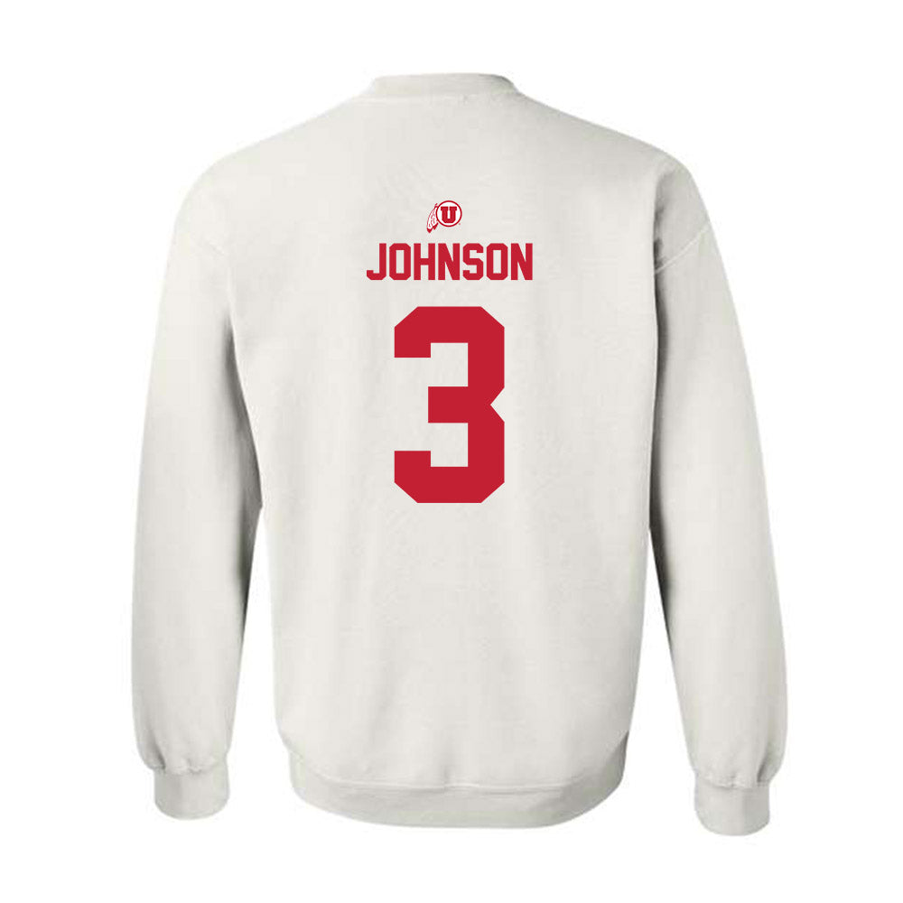 Utah - NCAA Football : Nate Johnson - Classic Shersey Crewneck Sweatshirt-1