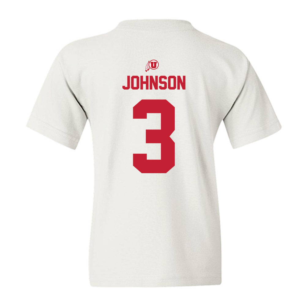 Utah - NCAA Football : Nate Johnson - Classic Shersey Youth T-Shirt-1
