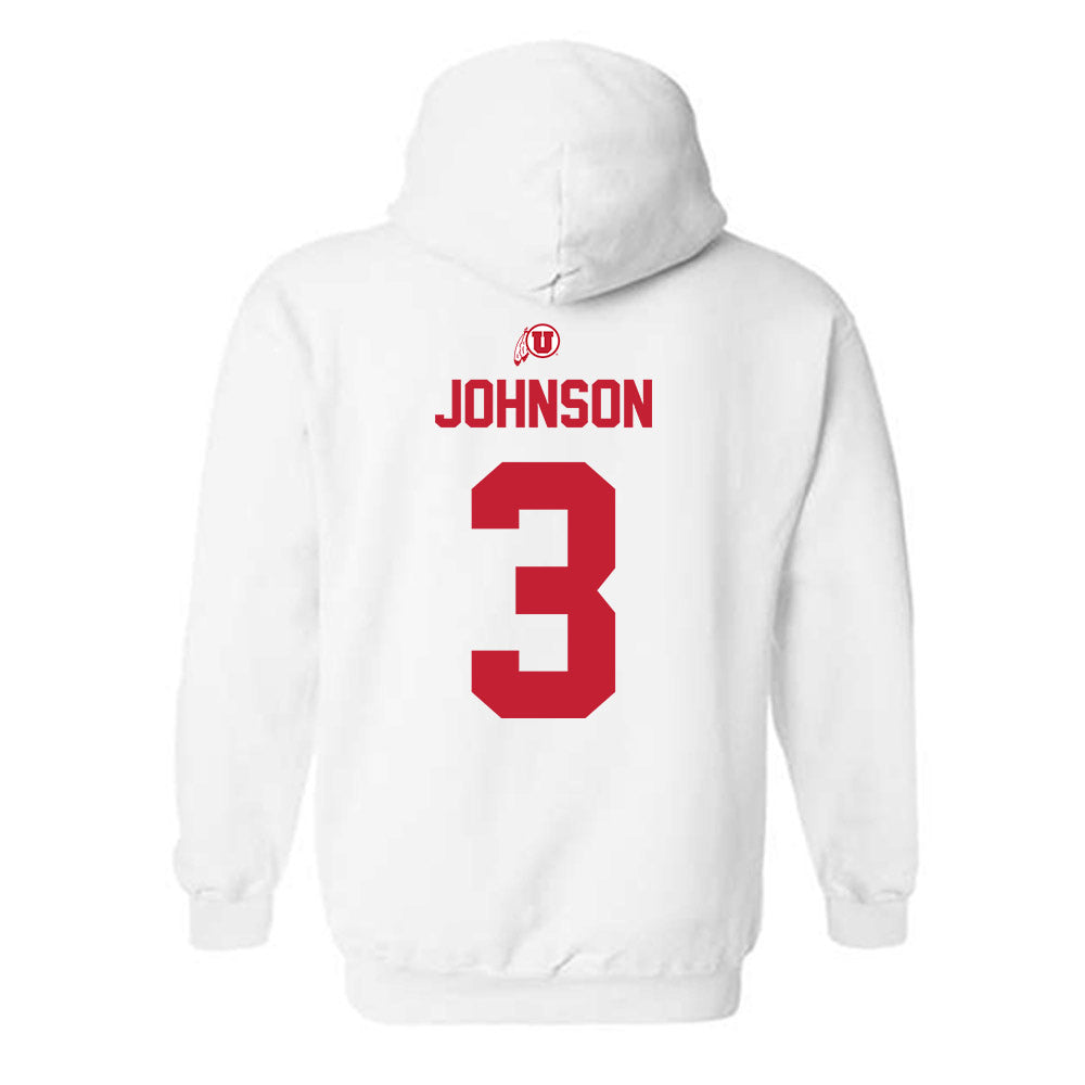 Utah - NCAA Football : Nate Johnson - Classic Shersey Hooded Sweatshirt-1
