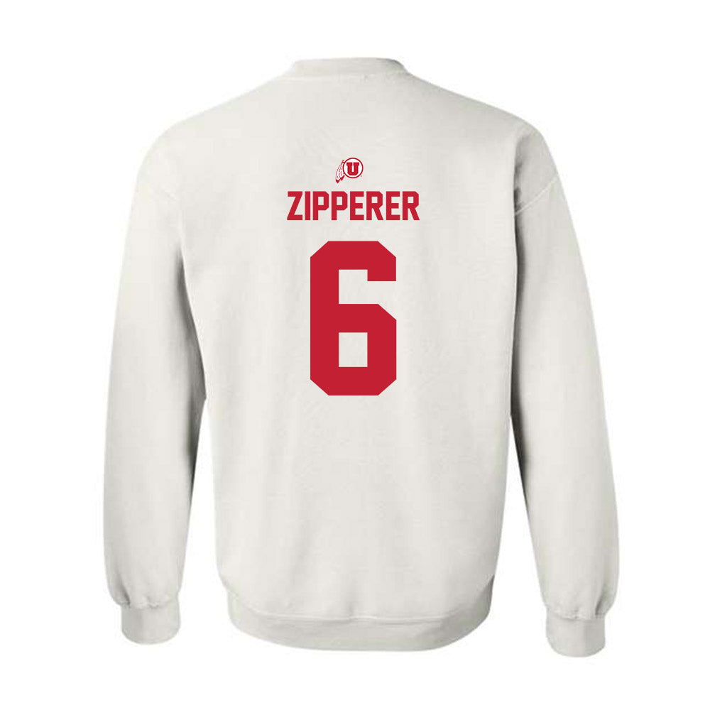 Utah - NCAA Football : Daidren Zipperer - Classic Shersey Crewneck Sweatshirt-1