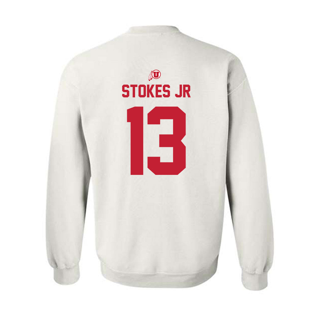 Utah - NCAA Football : Jason Stokes Jr - Classic Shersey Crewneck Sweatshirt-1