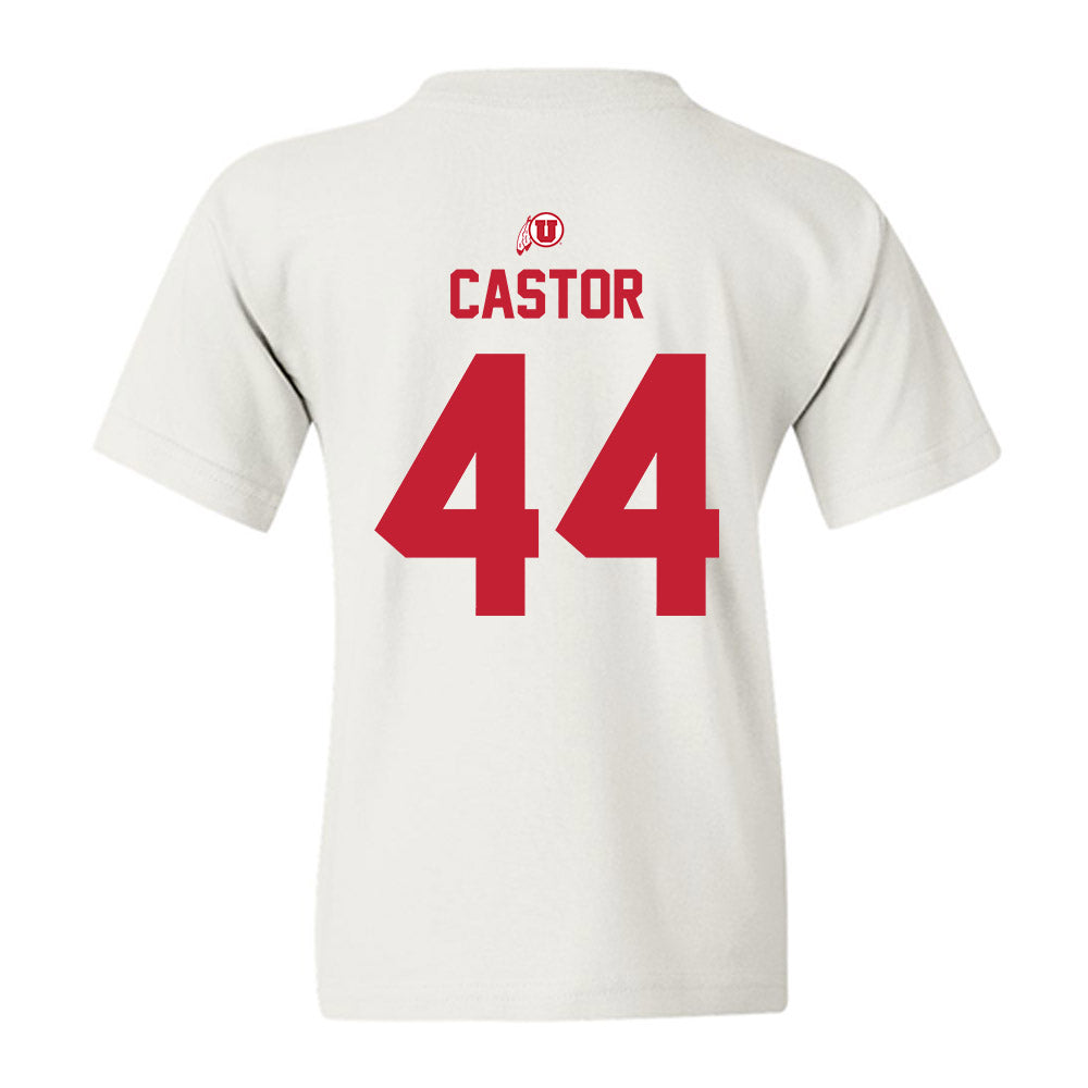 Utah - NCAA Football : Logan Castor - Classic Shersey Youth T-Shirt-1