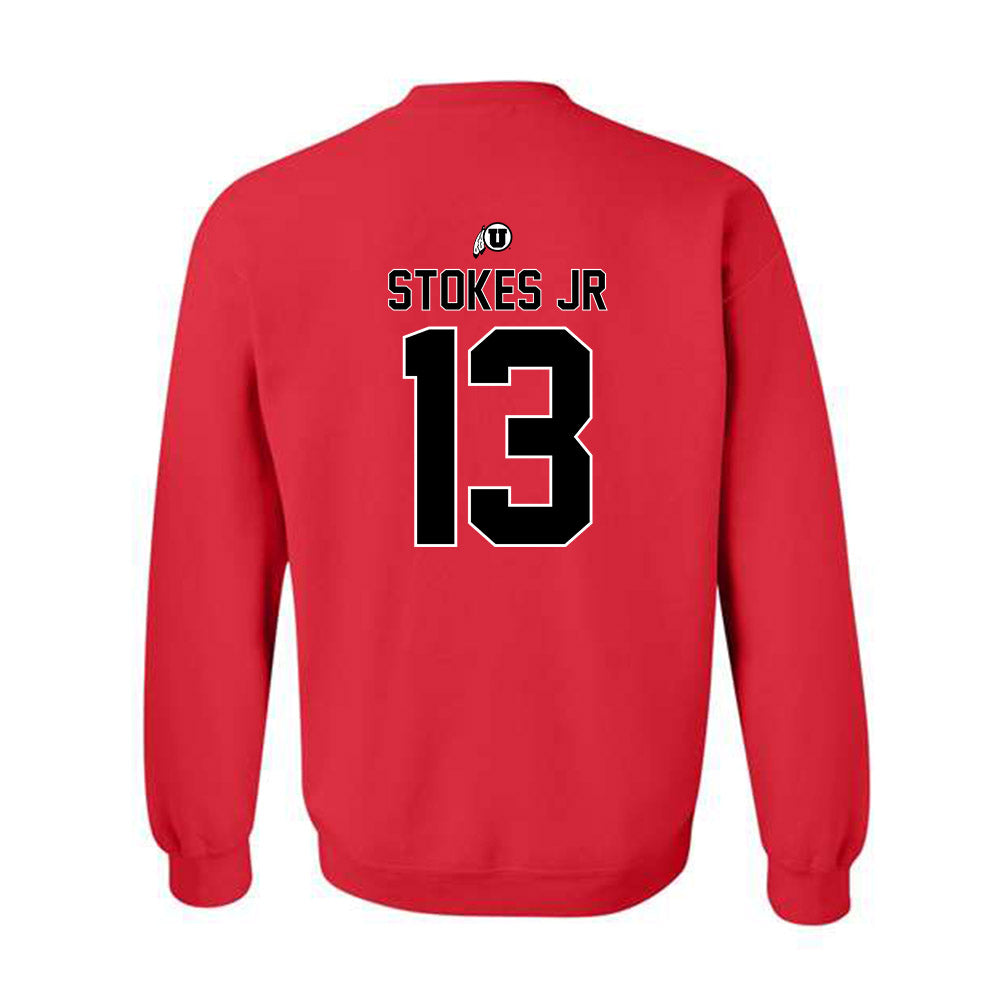 Utah - NCAA Football : Jason Stokes Jr - Classic Shersey Crewneck Sweatshirt-1