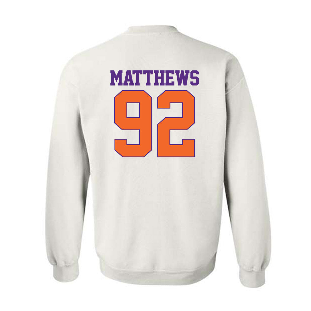 Clemson - NCAA Football : Levi Matthews - Classic Shersey Crewneck Sweatshirt-1