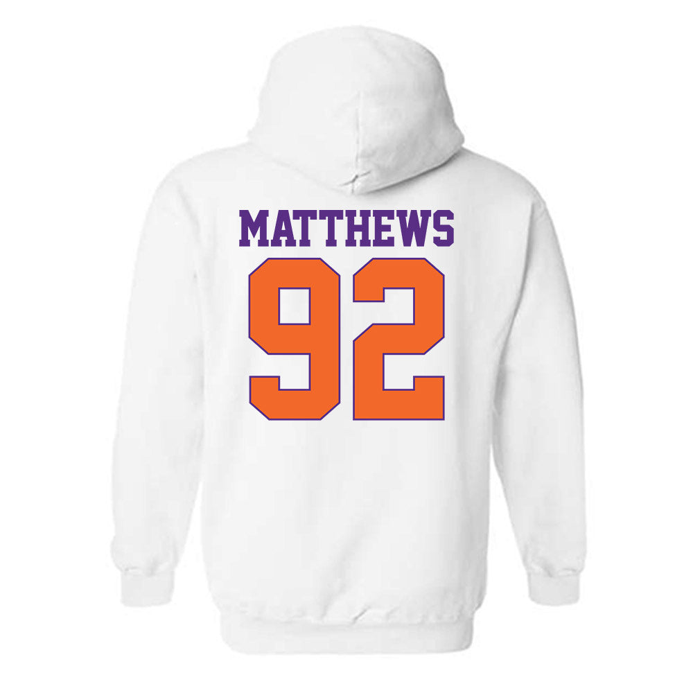 Clemson - NCAA Football : Levi Matthews - Classic Shersey Hooded Sweatshirt-1