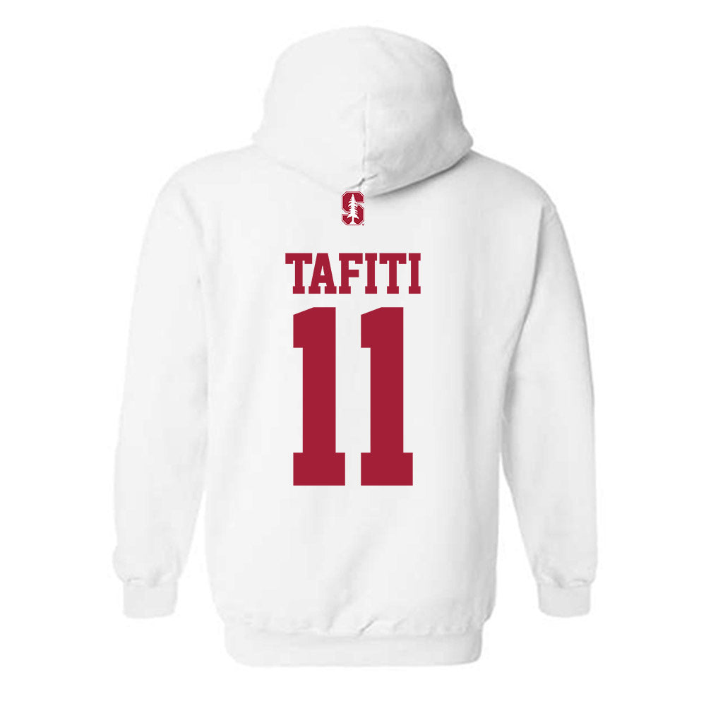 Stanford - NCAA Football : Tevarua Tafiti - Classic Shersey Hooded Sweatshirt-1