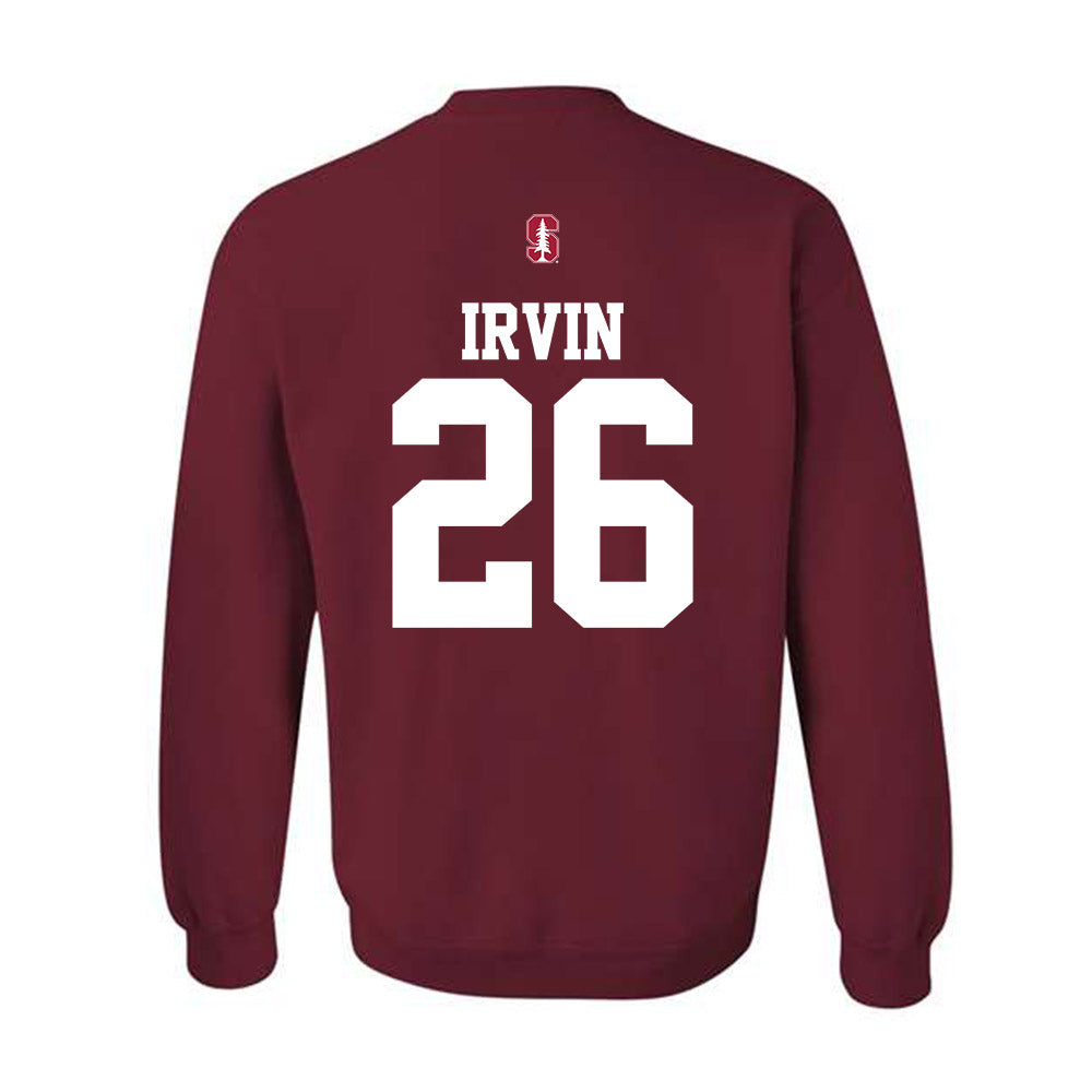 Stanford - NCAA Football : Sedrick Irvin - Classic Shersey Crewneck Sweatshirt-1