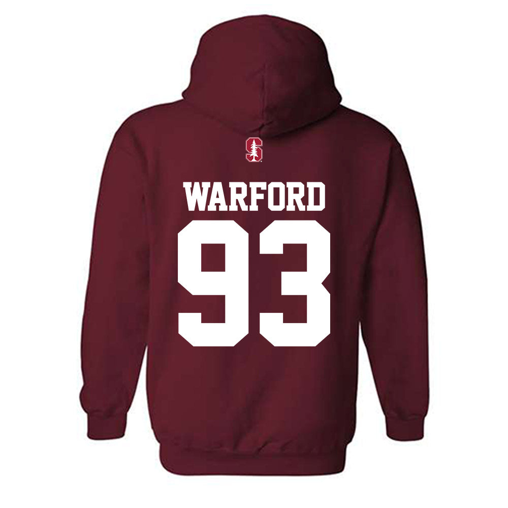 Stanford - NCAA Football : Peyton Warford - Classic Shersey Hooded Sweatshirt-1