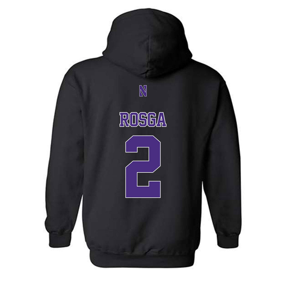 Northwestern - NCAA Women's Lacrosse : Jaylen Rosga - Classic Shersey Hooded Sweatshirt-1