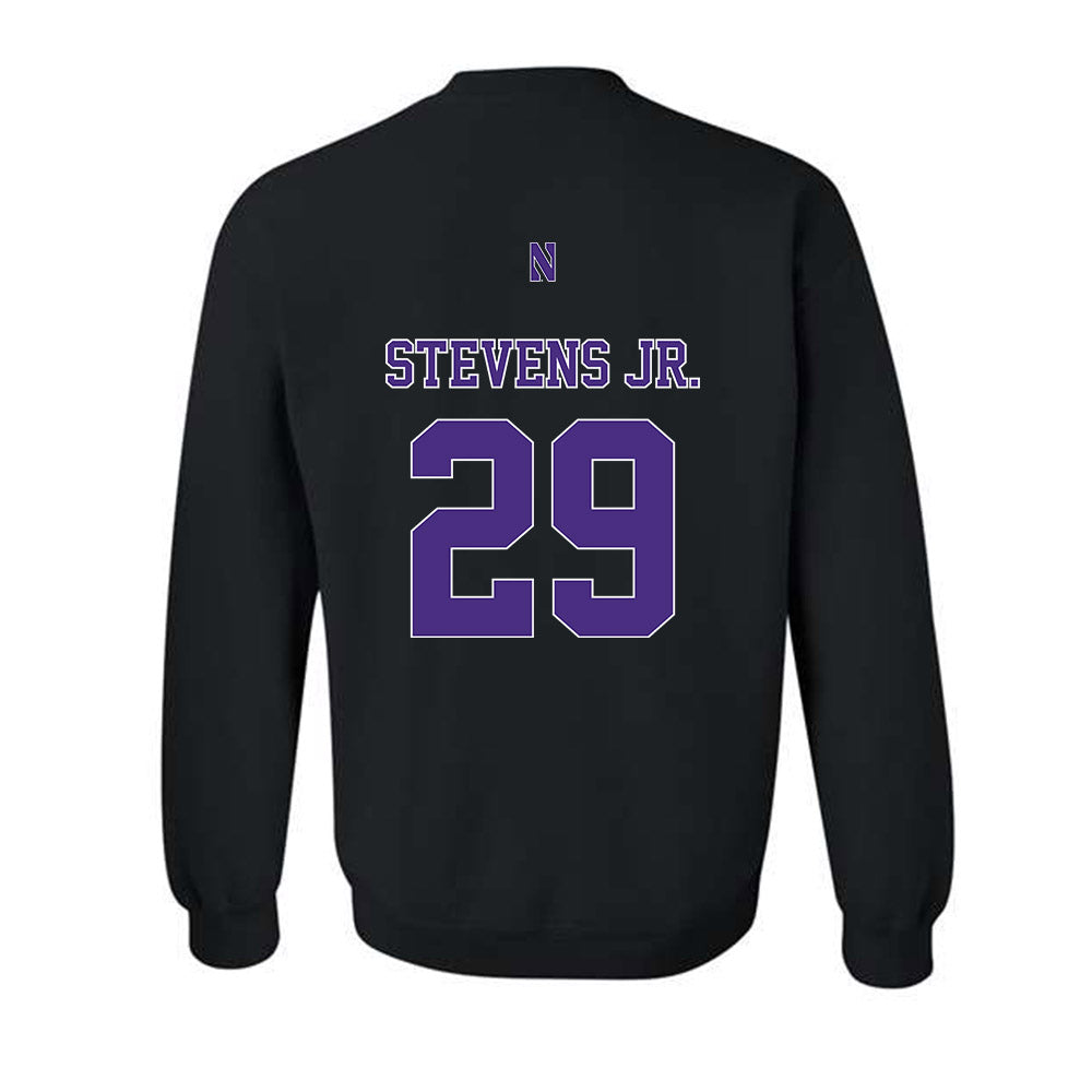 Northwestern - NCAA Football : JonJon Stevens Jr. - Classic Shersey Crewneck Sweatshirt-1