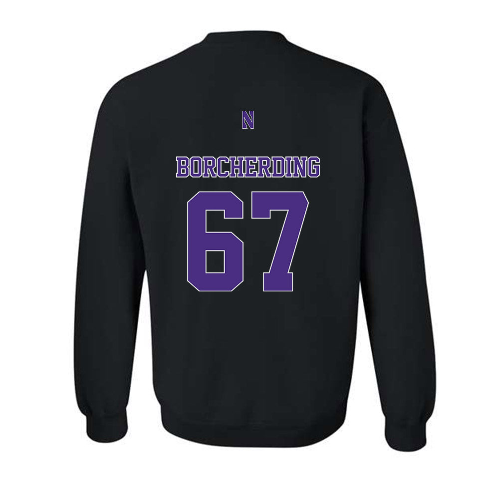 Northwestern - NCAA Football : Jace Borcherding - Classic Shersey Crewneck Sweatshirt-1