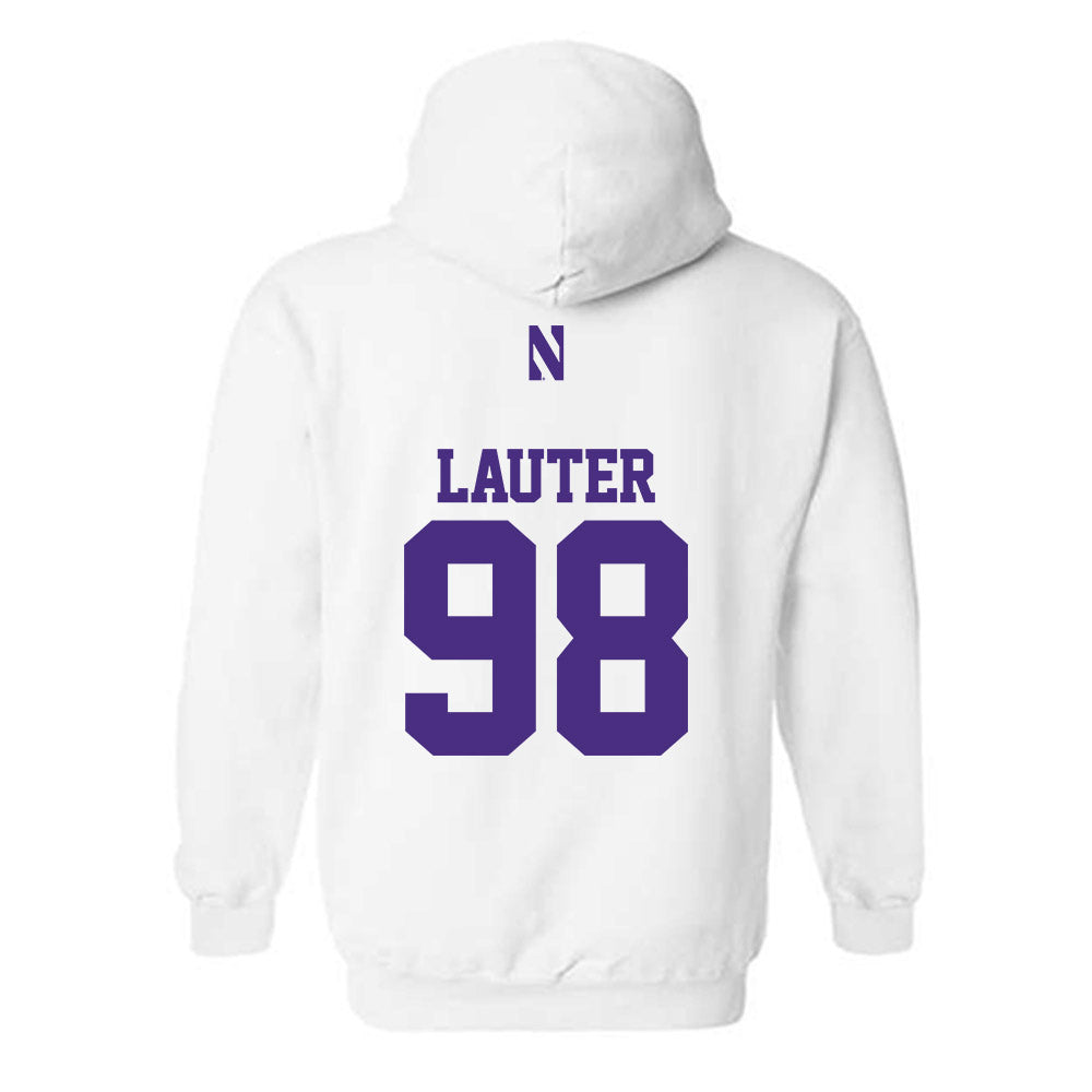 Northwestern - NCAA Football : Landon Lauter - Classic Shersey Hooded Sweatshirt-1