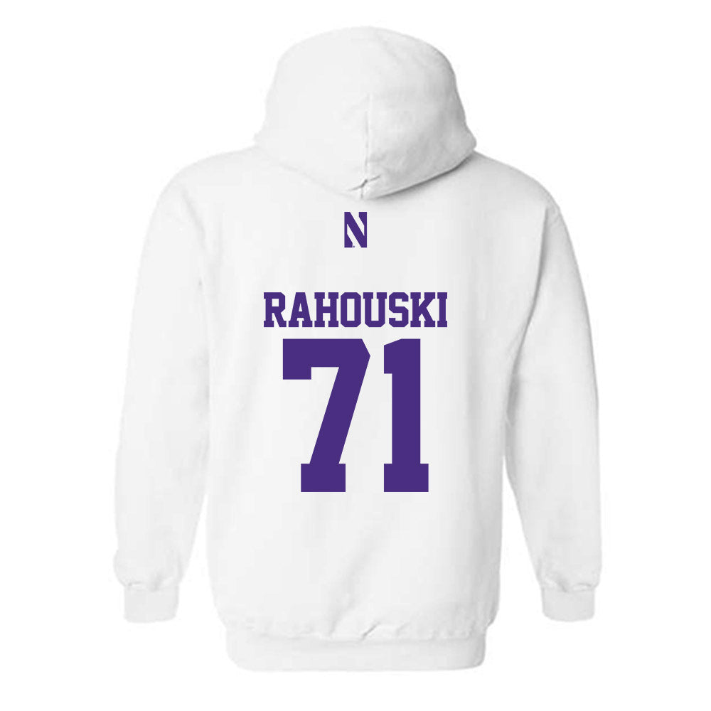 Northwestern - NCAA Football : Dennis Rahouski - Classic Shersey Hooded Sweatshirt-1