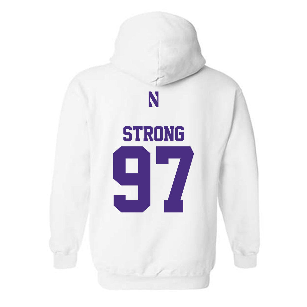 Northwestern - NCAA Football : Braxton Strong - Classic Shersey Hooded Sweatshirt-1
