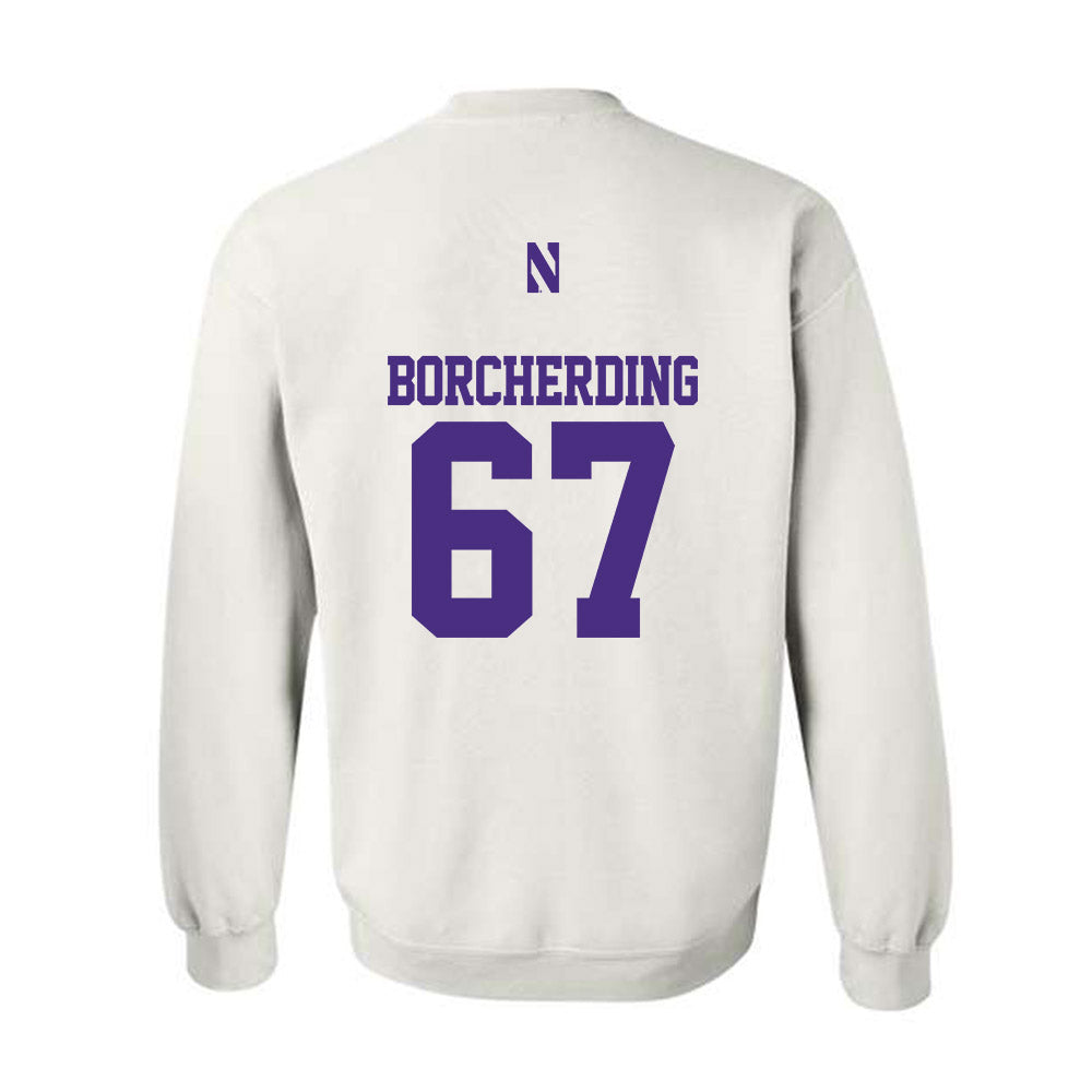 Northwestern - NCAA Football : Jace Borcherding - Classic Shersey Crewneck Sweatshirt-1