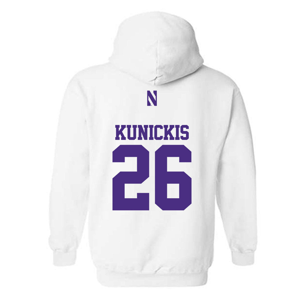 Northwestern - NCAA Football : Albert Kunickis - Classic Shersey Hooded Sweatshirt-1