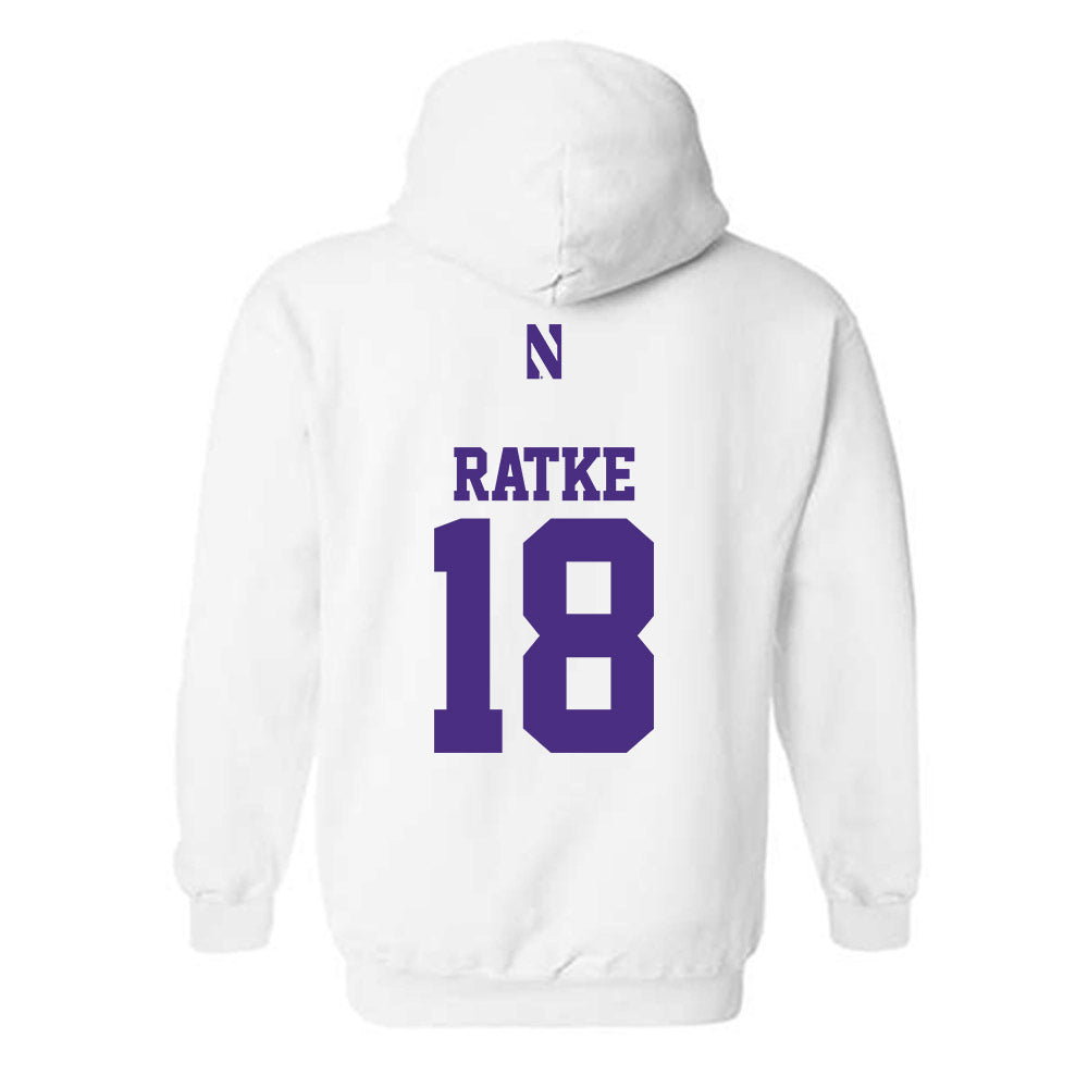 Northwestern - NCAA Women's Lacrosse : Claire Ratke - Classic Shersey Hooded Sweatshirt-1