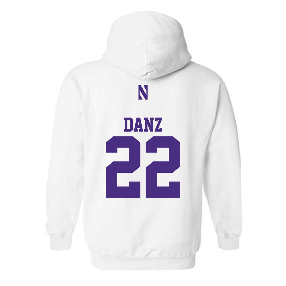 Northwestern - NCAA Baseball : Carter Danz - Classic Shersey Hooded Sweatshirt-1
