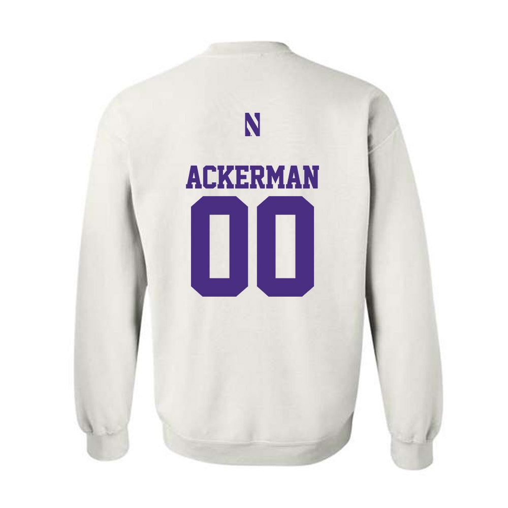 Northwestern - NCAA Baseball : Riley Ackerman - Classic Shersey Crewneck Sweatshirt-1
