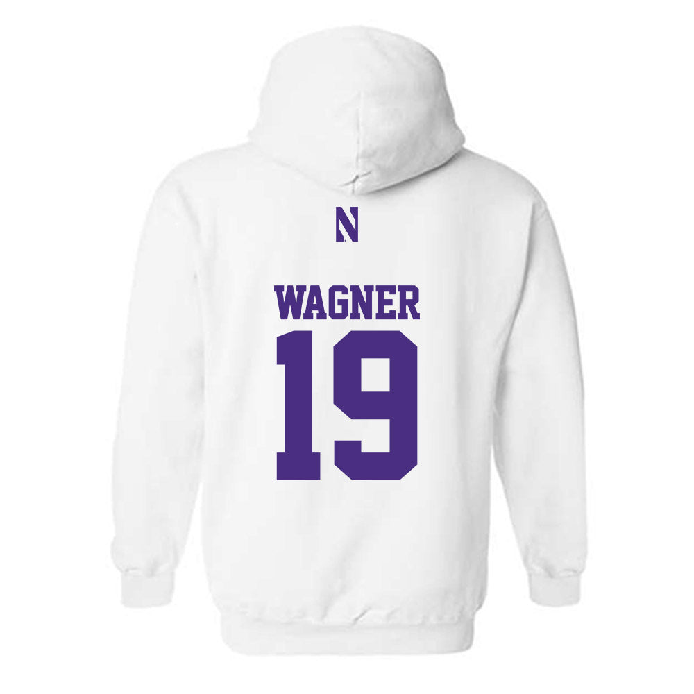 Northwestern - NCAA Football : Drew Wagner - Classic Shersey Hooded Sweatshirt-1