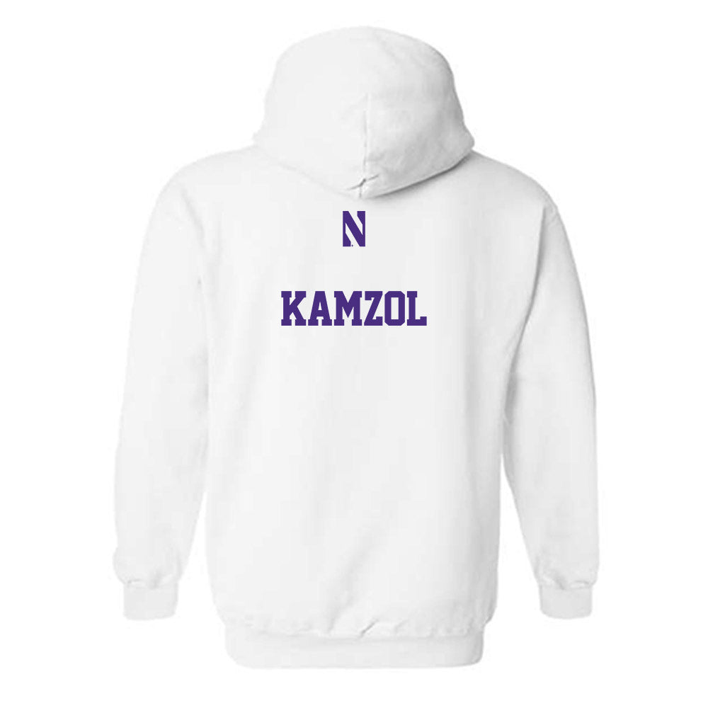 Northwestern - NCAA Women's Swimming & Diving : Flawia Kamzol - Classic Shersey Hooded Sweatshirt-1