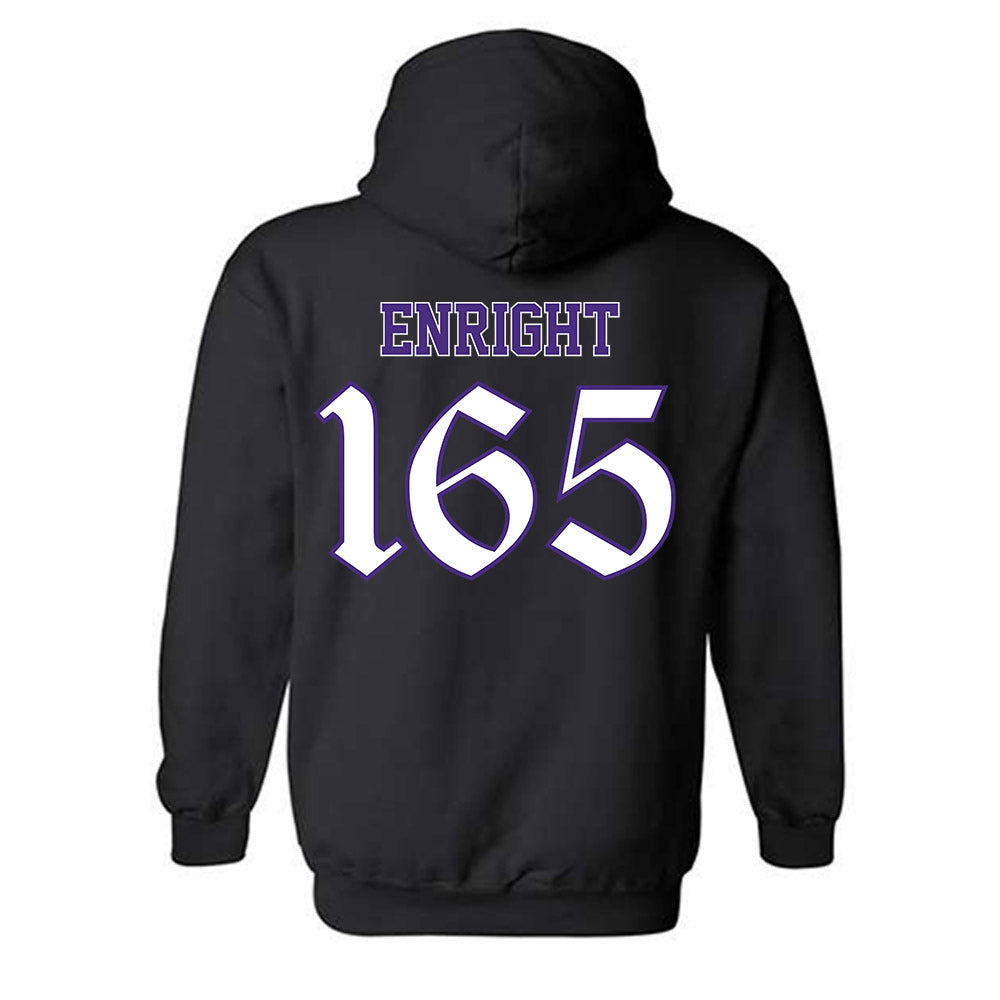 Northwestern - NCAA Wrestling : Eddie Enright - Hooded Sweatshirt-1