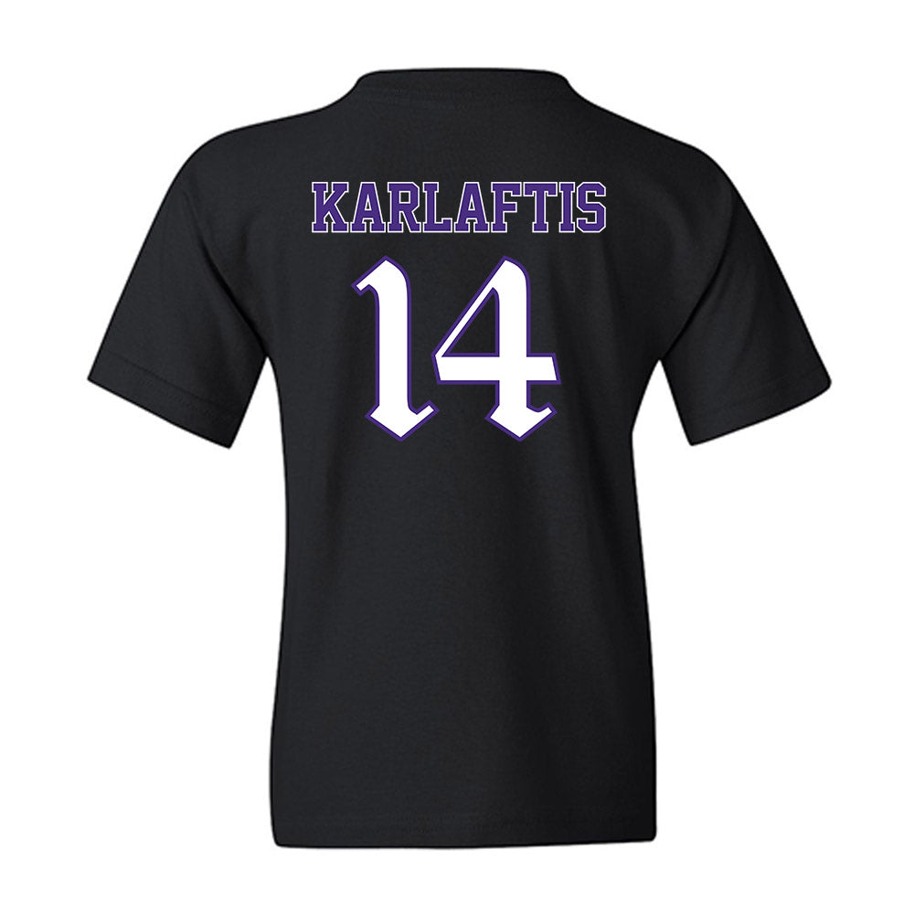 Northwestern - NCAA Football : Yannis Karlaftis - Youth T-Shirt-1