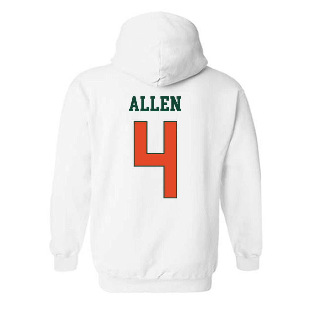 Miami - NCAA Men's Basketball : Marcus Allen - Classic Shersey Hooded Sweatshirt-1