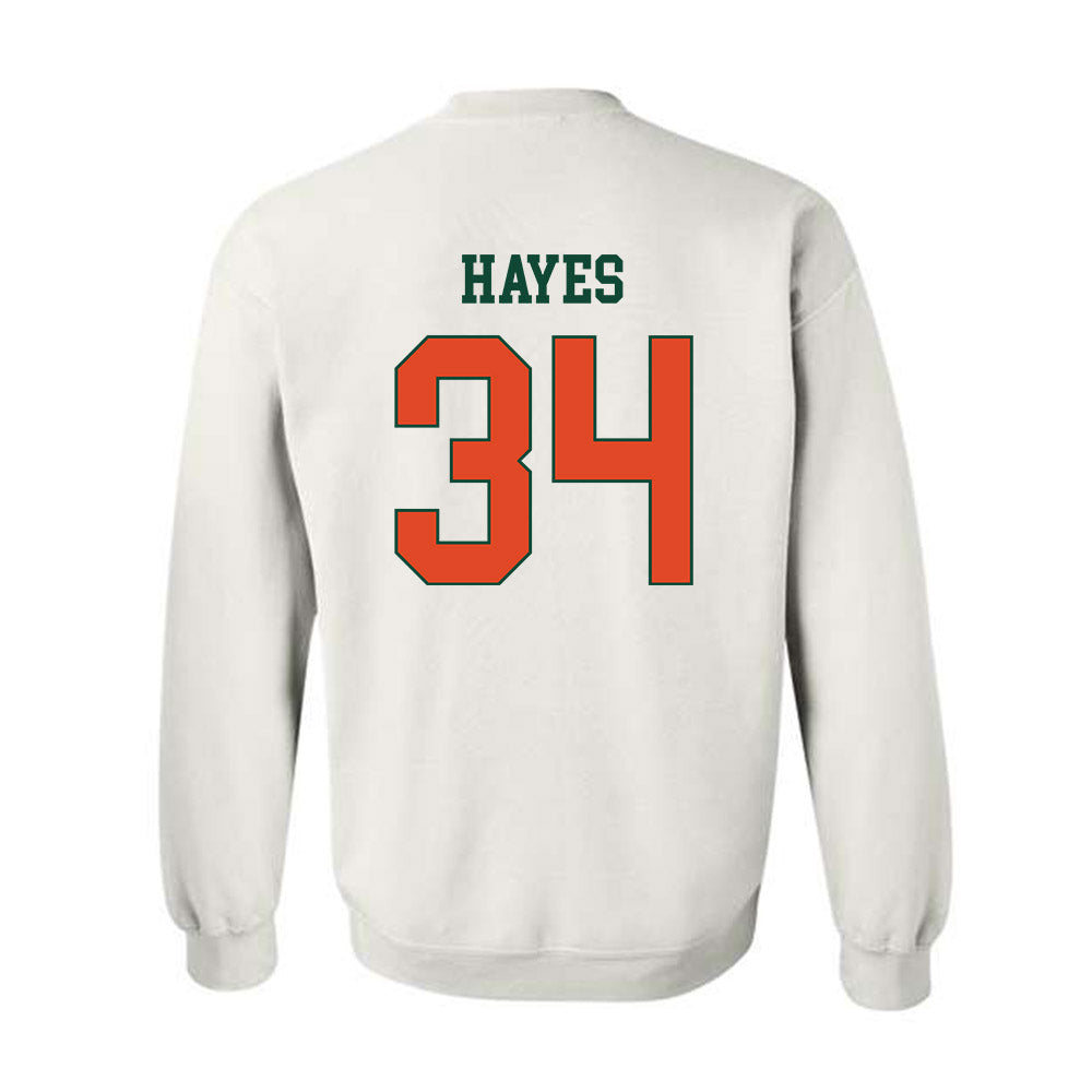 Miami - NCAA Football : Adarius Hayes - Classic Shersey Crewneck Sweatshirt-1