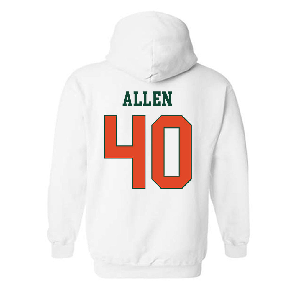Miami - NCAA Football : Briton Allen - Classic Shersey Hooded Sweatshirt-1