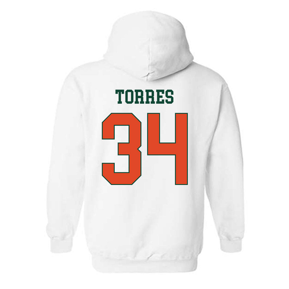 Miami - NCAA Baseball : Michael Torres - Classic Shersey Hooded Sweatshirt-1