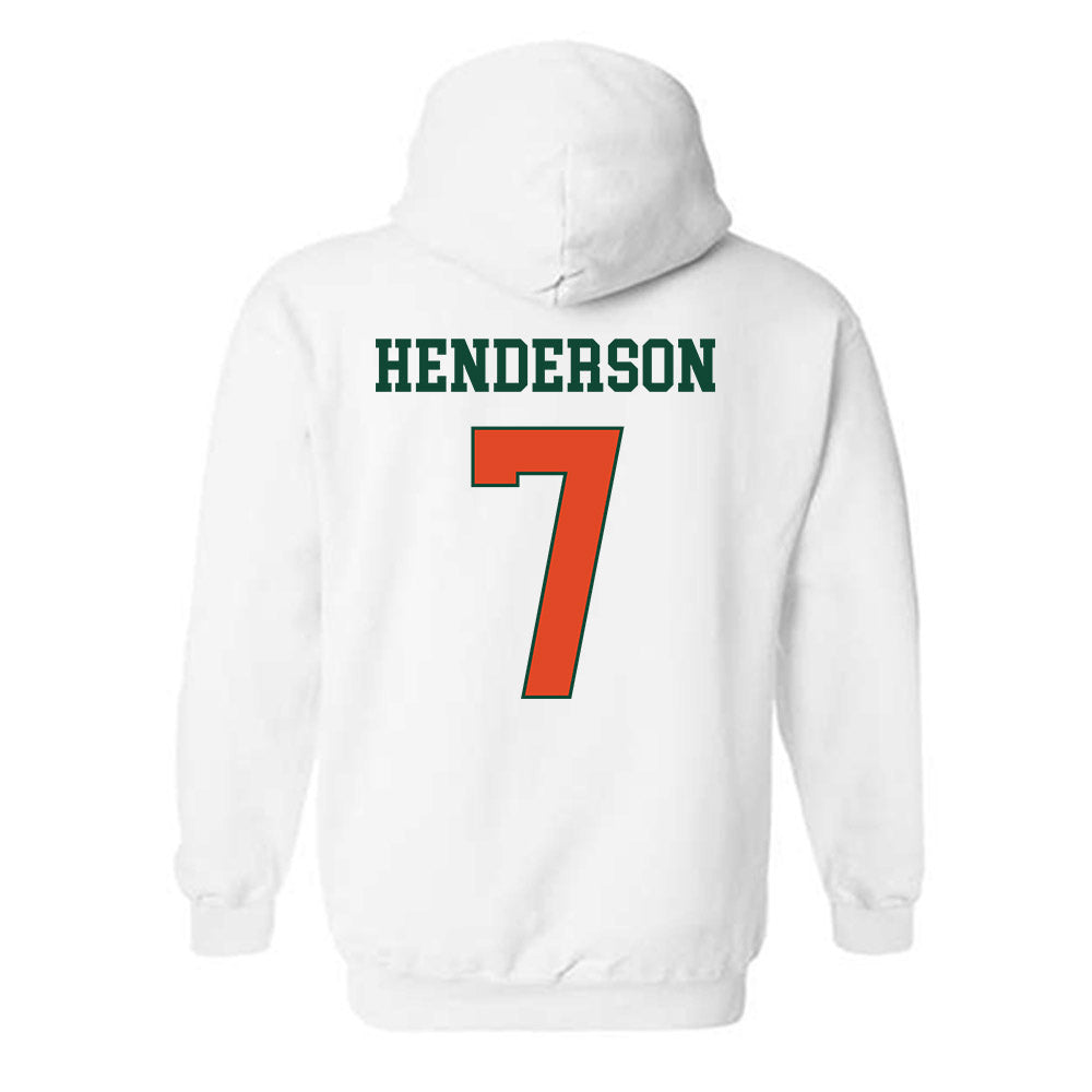 Miami - NCAA Men's Basketball : Shelton Henderson - Classic Shersey Hooded Sweatshirt-1