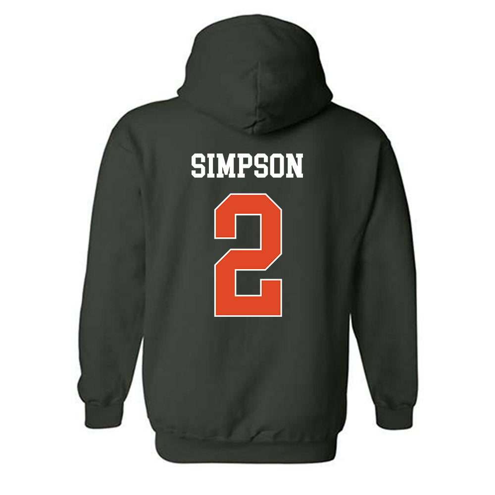 Miami - NCAA Women's Soccer : Emilie Simpson - Classic Shersey Hooded Sweatshirt-1