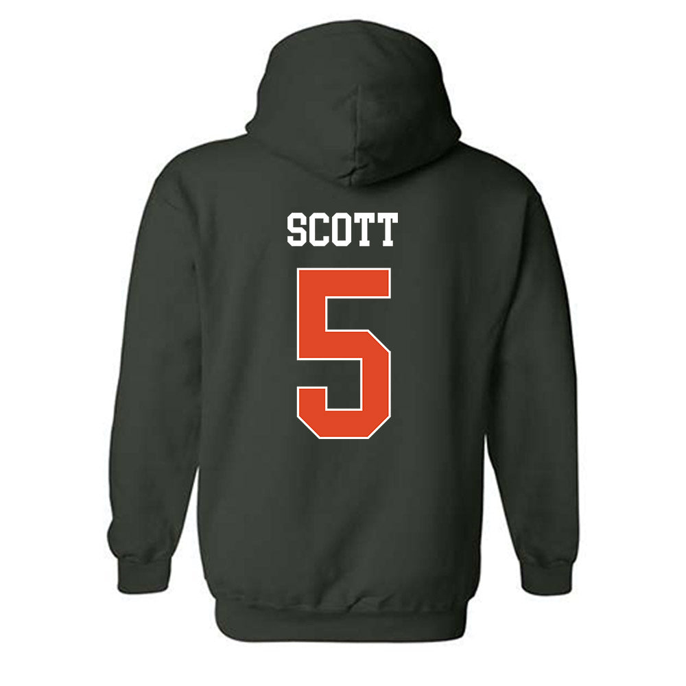 Miami - NCAA Football : Justin Scott - Classic Shersey Hooded Sweatshirt-1