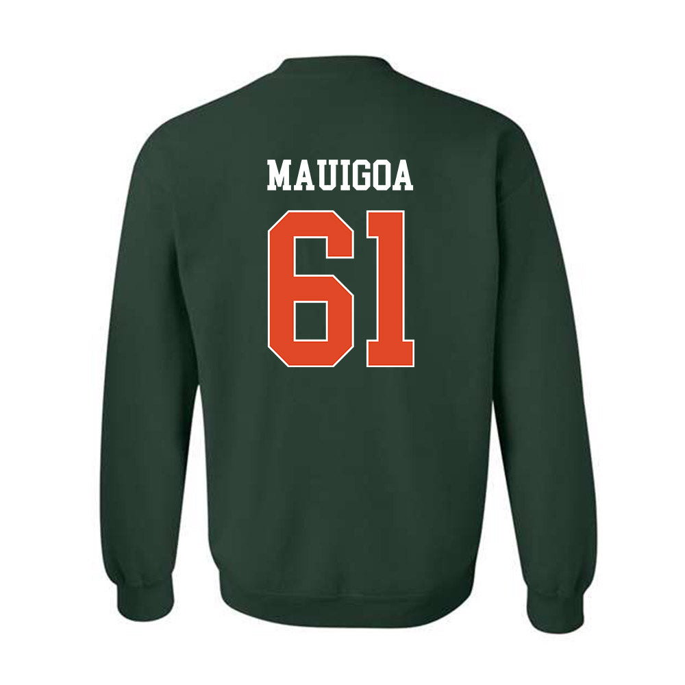 Miami - NCAA Football : Francis Mauigoa - Classic Shersey Crewneck Sweatshirt-1