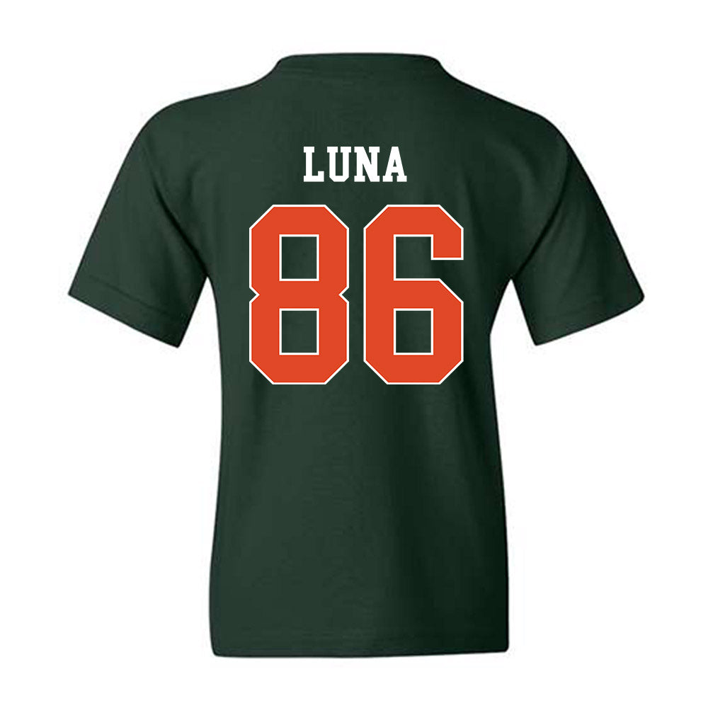 Miami - NCAA Football : Kolby Luna - Classic Shersey Youth T-Shirt-1