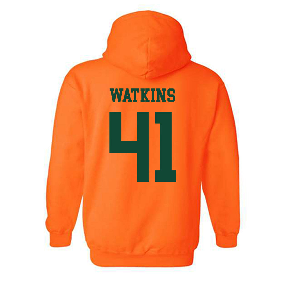 Miami - NCAA Baseball : Jailen Watkins - Classic Shersey Hooded Sweatshirt-1